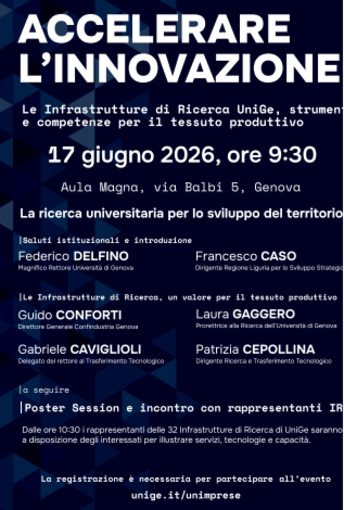UniGe, le infrastrutture di ricerca al centro di un incontro con imprese e territorio UniGe, le infrastrutture di ricerca al centro di un incontro con imprese e territorio