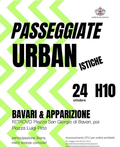 "Passeggiate urbanistiche", sabato 24 ottobre nuovo appuntamento negli ex borghi autonomi di Bavari e Apparizione "Passeggiate urbanistiche", sabato 24 ottobre nuovo appuntamento negli ex borghi autonomi di Bavari e Apparizione