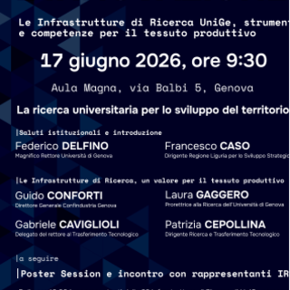 UniGe, le infrastrutture di ricerca al centro di un incontro con imprese e territorio