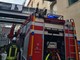 I vigili del fuoco in azione il giorno dell'incendio