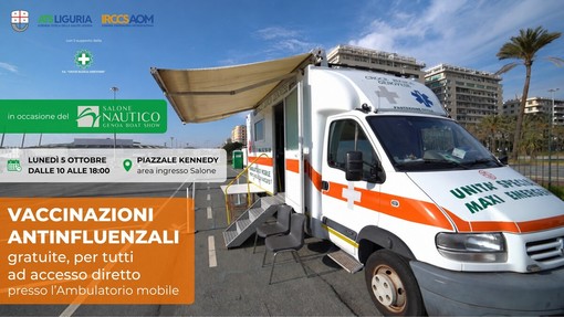Vaccinazioni antinfluenzali, lunedì ambulatorio mobile della Croce Bianca in piazzale Kennedy Vaccinazioni antinfluenzali, lunedì ambulatorio mobile della Croce Bianca in piazzale Kennedy