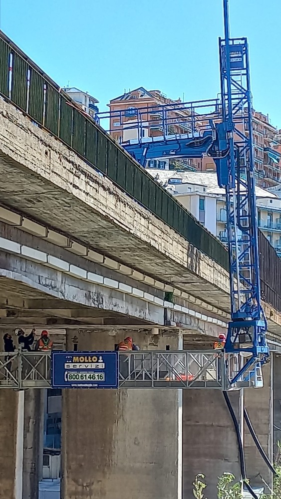 Avviata la prima fase della messa in sicurezza del viadotto sopra il torrente Sturla