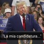 Trump e lo scherzo al comizio: "Annuncio la mia candidatura..."