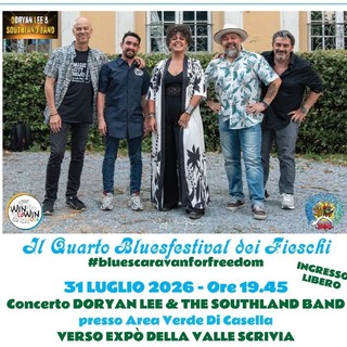 Il Blues fa tappa a Casella: al via il 4° Bluesfestival dei Fieschi con la quinta tappa di Bluescaravan for Freedom