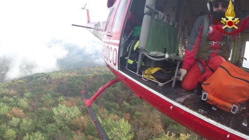 Cade al Righi: ciclista trasportato in ospedale in elicottero