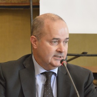 Il viceministro allo Sviluppo Economico Dario Galli a Genova