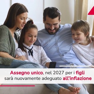 Assegno unico, anche nel 2027 sarà adeguato all'inflazione