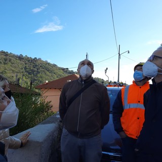 Viadotto Bisagno, sopralluogo in via delle Gavette dell'assessore Massimo Nicolò