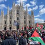 25 aprile, al via presidio pro Palestina in piazza Duomo: &quot;Resistenza si difende&quot;
