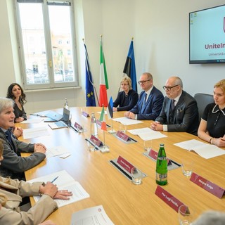Il presidente estone Karis in visita a UnitelmaSapienza