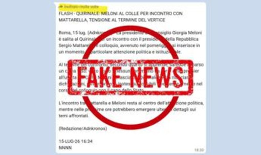 Falso lancio Adnkronos in chat giornalisti annuncia Meloni al Quirinale, Desario: "Fatto grave, denunciamo" Falso lancio Adnkronos in chat giornalisti annuncia Meloni al Quirinale, Desario: "Fatto grave, denunciamo"