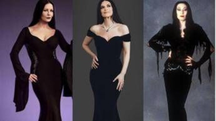Sanremo, Laura Pausini 'dark edition': scende le scale e il web vede Morticia Addams