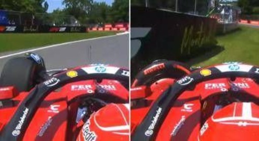 Gp Canada, Leclerc contro il muro con la Ferrari - Video