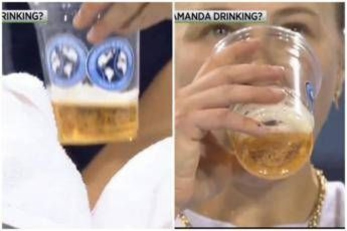 Anisimova e il mistero della bibita durante la partita: "Sta bevendo birra?" Anisimova e il mistero della bibita durante la partita: "Sta bevendo birra?"