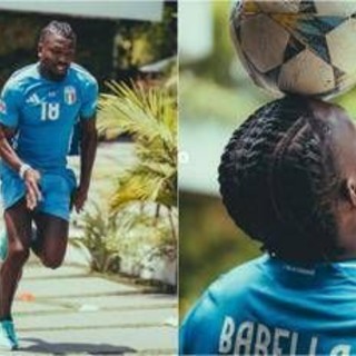 Inter, Thuram torna ad allenarsi con la maglia... dell'Italia Inter, Thuram torna ad allenarsi con la maglia... dell'Italia