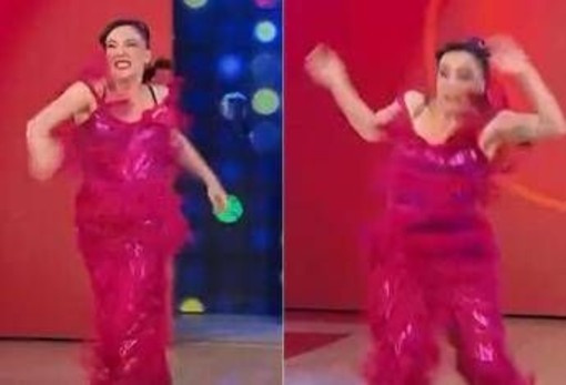 Bella Ma', Pamela Petrarolo entra in studio e cade Bella Ma', Pamela Petrarolo entra in studio e cade