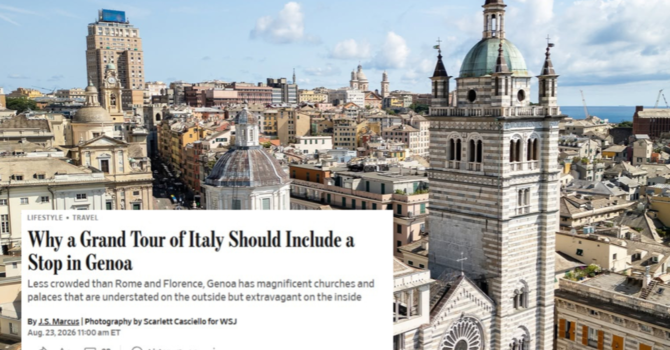 Il Wall Street Journal incorona Genova "La più esotica tra le grandi città italiane"