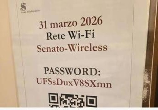 Senato, nella password Wi-Fi c'è la parola 'Dux'. Fonti: "Generate in modo casuale" Senato, nella password Wi-Fi c'è la parola 'Dux'. Fonti: "Generate in modo casuale"