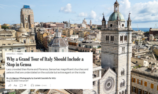 Il Wall Street Journal incorona Genova "La più esotica tra le grandi città italiane" Il Wall Street Journal incorona Genova "La più esotica tra le grandi città italiane"