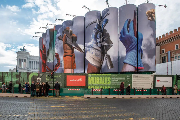 Metro C: Webuild, a Piazza Venezia terza opera ‘Murales’ dedicata al lavoro