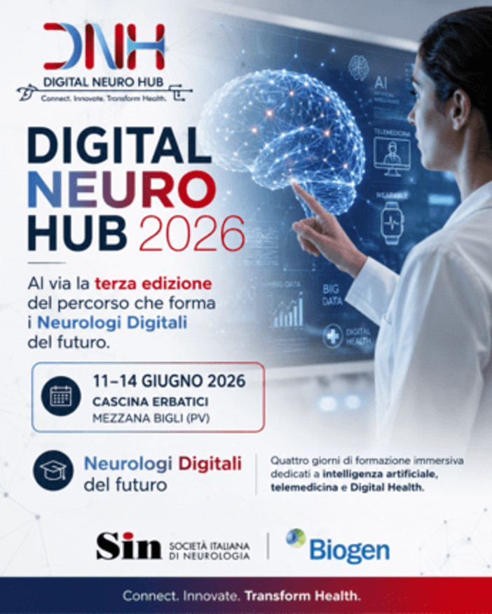 Sanità: Pavia, al via il terzo Digital Neuro Hub di Sin per formare i 'neurologi digitali' di domani