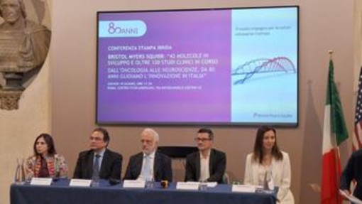 Farmaceutica: 80 anni di Bms in Italia, 42 molecole in sviluppo e 120 studi clinici in corso Farmaceutica: 80 anni di Bms in Italia, 42 molecole in sviluppo e 120 studi clinici in corso