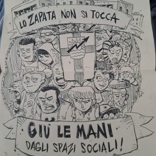 Zapata, la solidarietà arriva anche da Zerocalcare: "Giù le mani dagli spazi sociali"