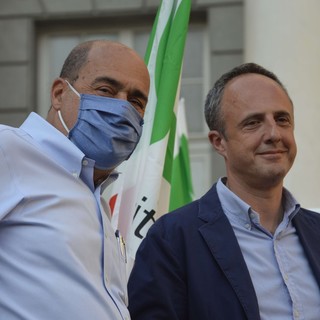 Zingaretti a Genova: &quot;I candidati sostenuti dal Pd unica alternativa alle destre&quot; (VIDEO e FOTO)